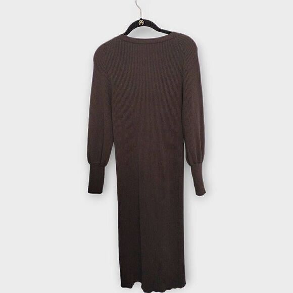 Live the Process Womens Cardigan Sz. Black Ribbed Puffed Sleeves Cuffed Button - Picture 8 of 11